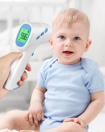 No-Touch Thermometer for Adults and Kids Digital Baby Thermometer Fever Alarm & Silent Mode, 2 in 1 Forehead & Object Thermo