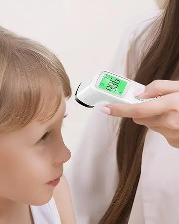 No-Touch Thermometer for Adults and Kids Digital Baby Thermometer Fever Alarm & Silent Mode, 2 in 1 Forehead & Object Thermo