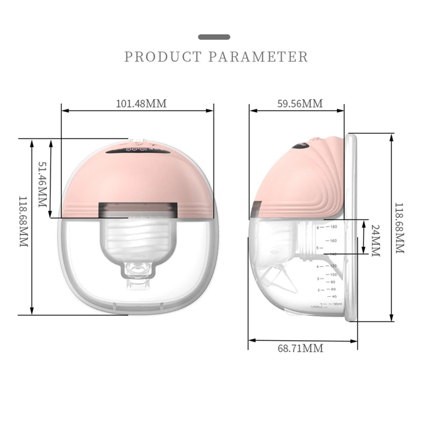 Wearable Breast Pump Hands Free Electric Portable Wearable Breast Pumps Slient BPA-free Breastfeeding Milk Collector