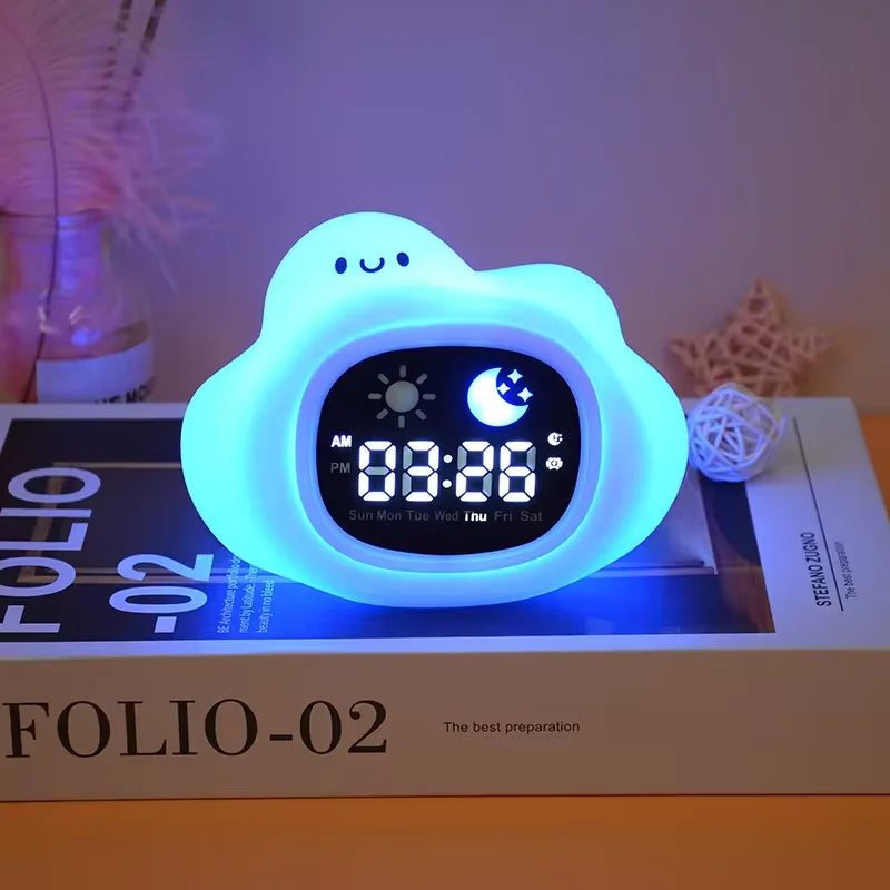 Adorable Cloud Shape Baby Kid Adult White noise Sound Machine Smart Wake Up Light sleep trainer Alarm Clock night lamp