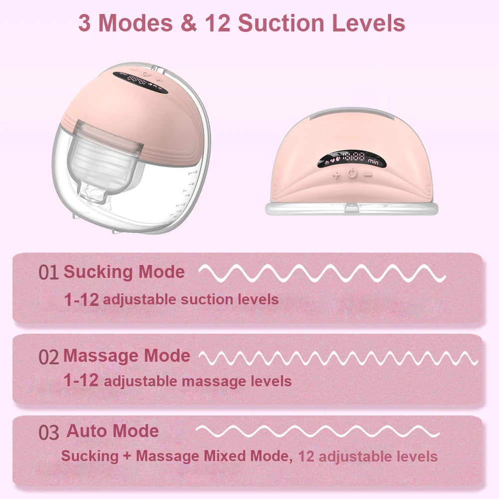 Wearable Breast Pump Hands Free Electric Portable Wearable Breast Pumps Slient BPA-free Breastfeeding Milk Collector